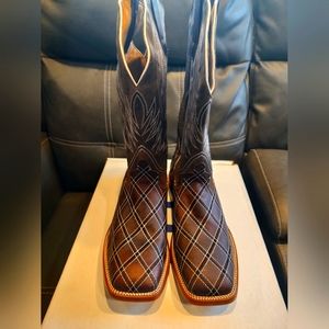 Horse Power by Anderson Bean Mens Moka Leather Cowboy Boots Mad Dog